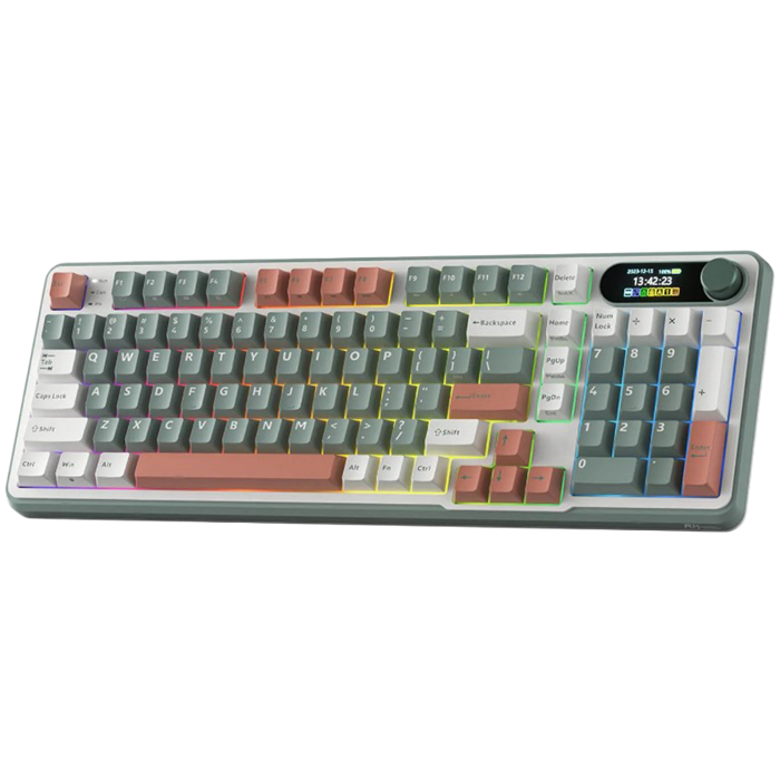 ROYAL KLUDGE RK-S98 Camping Green Gaming Keyboard Chartreuse switch, RK-S98-CAMPGRN-CHTSW-US