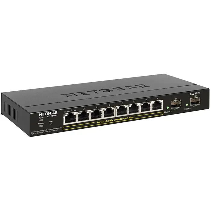 S350 8P GE POE+ SMART MANAGED PRO S, GS310TP-100EUS
