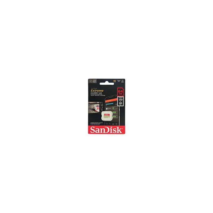 SANDISK MEMORIJSKA KARTICA MicroSDXC™ UHS-I V30 EXTREME 64GB 170MB/s