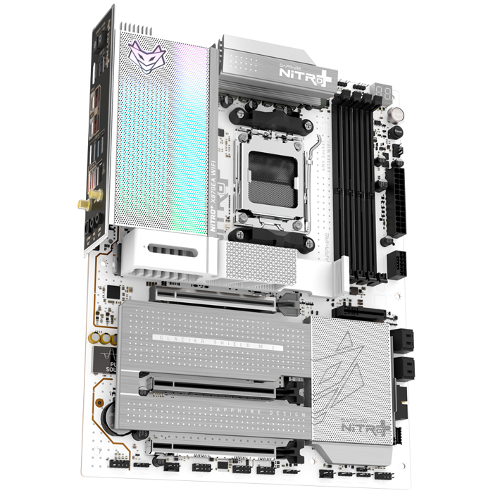 SAPPHIRE NITRO+ X870EA PHANTOMLINK POLAR EDITION, 1XHDMI, 8XU3, 2XU2, 2XTYPE-C, 4XM2, 4XSATA, ATX FULL, 52122-11-40G