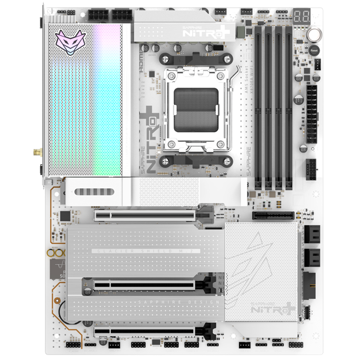 SAPPHIRE NITRO+ X870EA PHANTOMLINK POLAR EDITION, 1XHDMI, 8XU3, 2XU2, 2XTYPE-C, 4XM2, 4XSATA, ATX FULL, 52122-11-40G