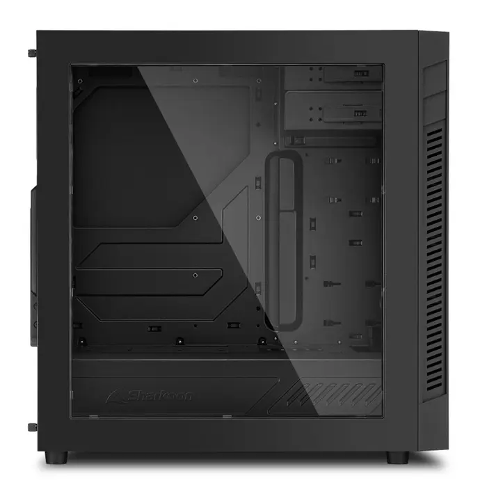 Sharkoon S25-W Midi Tower ATX kućište, prozirna bočna stranica, bez napajanja, plavi LED, crno, 35681