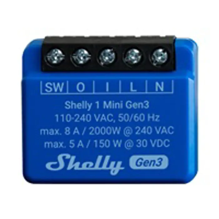 SHELLY 1 Mini Gen3 2-pack Smart Relay, FG3800235261583