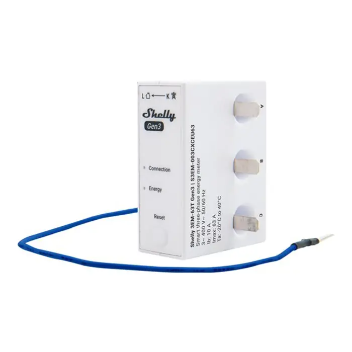 SHELLY 3EM-63T Gen3 Energy Meter, FG3800235261941