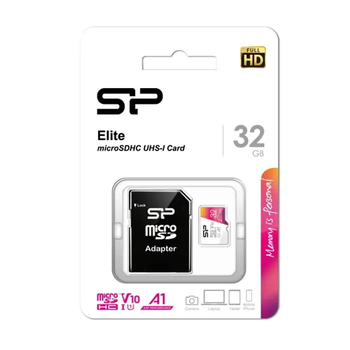 SP MEMORIJSKA KARTICA MicroSDHC UHS-1(U1),A1,V10/Adapter 32GB Elite CL10
