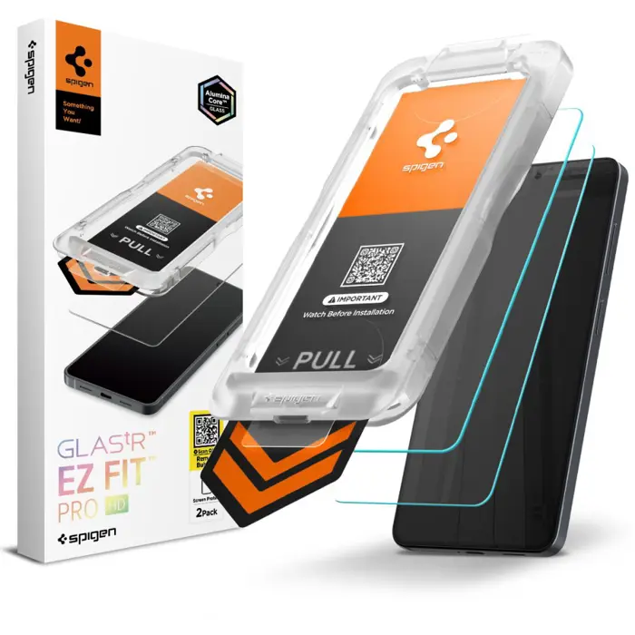 Spigen Glass tR EZ Fit Pro HD 2 Pack, transparency - Samsung Galaxy S26+ (AGL11084), 76828
