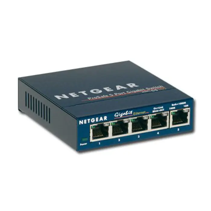Switch NETGEAR ProSafe Plus GS105 (5 x 1000/100/10Mbps, Desktop, Auto-sensing per port) Retail