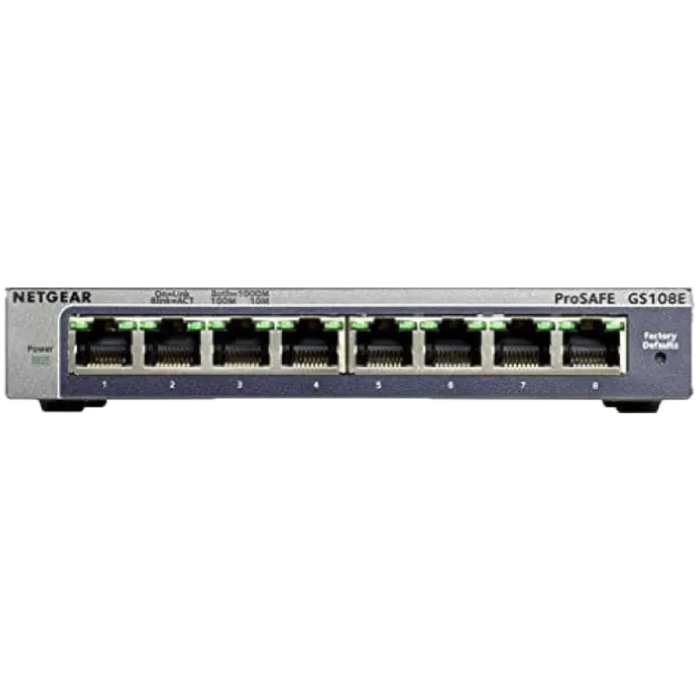 Switch NETGEAR ProSafe PLUS GS108Ev4 (8 x 1000/100/10Mbps, Desktop/Wallmount, Auto-uplink, DoS Attack Protection) Retail, GS108E-400EUS