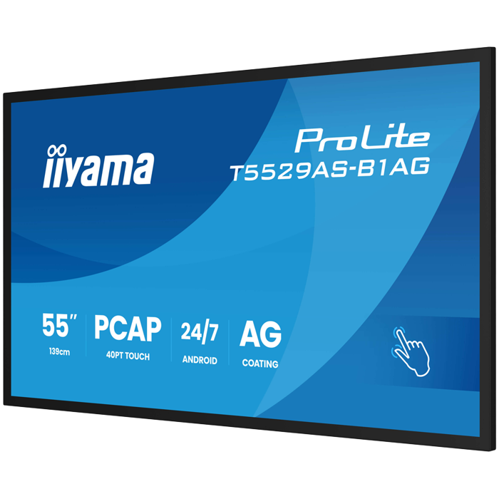 T5529AS-B1AG - IIYAMA 55" All-In-One Interactive Display with Android 14 OS, Zero Gap Air Bonding - DeepContrast PCAP, 20-Points Touch Screen,, T5529AS-B1AG