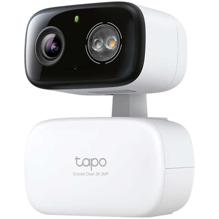 Tapo Indoor/Outdoor Home Security Wi-Fi Camera, Max. Resolution: 2304x1296px, microSD Card Slot (Up to 512 GB), Live View, Vivid Colors, Sound and Light Alarm, Local and Cloud Storage, TAPO C216