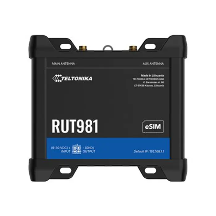 TELTONIKA NETWORKS RUT981 eSIM 4G Router, RUT981000000