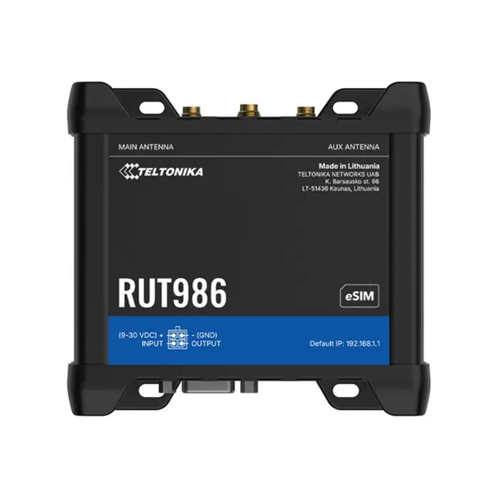 TELTONIKA NETWORKS RUT986 eSIM 4G Router, RUT986000000