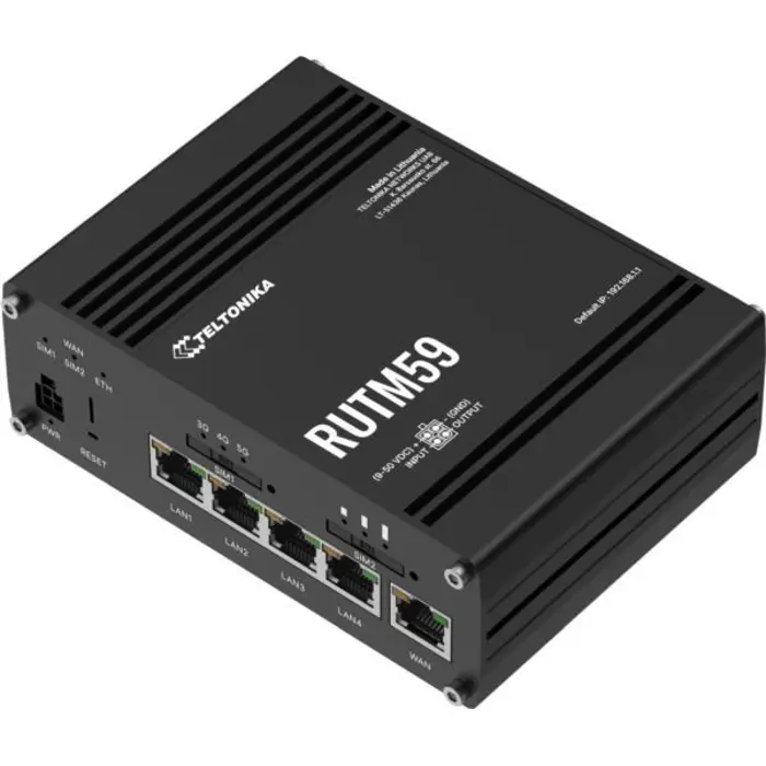 Teltonika RUTM55 Industrial 5G Wi-Fi, Serial, I O, eSIM Wi-Fi Router, TLT-RUTM55