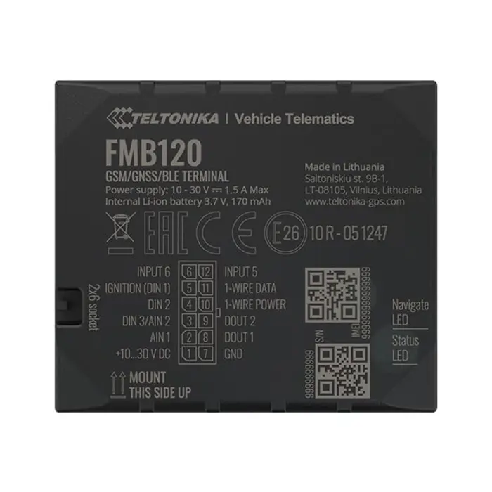TELTONIKA TELEMATICS FMB120 Advanced, FMB120B6U801