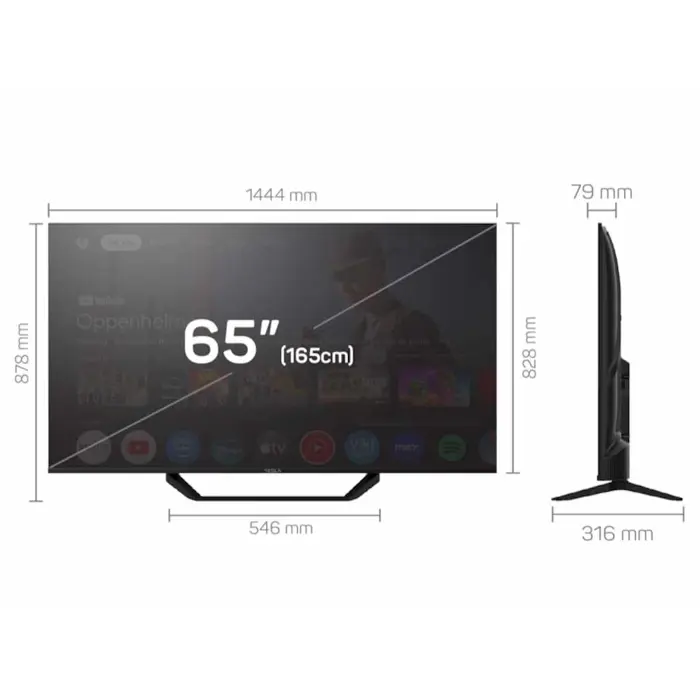 Tesla TV 65E655BUS, 65" GoogleTV, 4K UHD