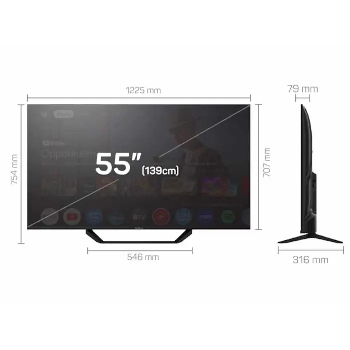Tesla TV 65E655BUS, 65" GoogleTV, 4K UHD