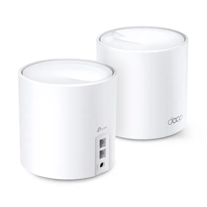 TP-Link AX1800 Deco X20 (2-pack), Whole Home Mesh Wi-Fi 6, 574Mbps/1201Mbps (2.4GHz/5GHz), 802.11ax/ac/n/a/b/g, 2×G-LAN, Deco App, Deco X20(2-pack)-LS