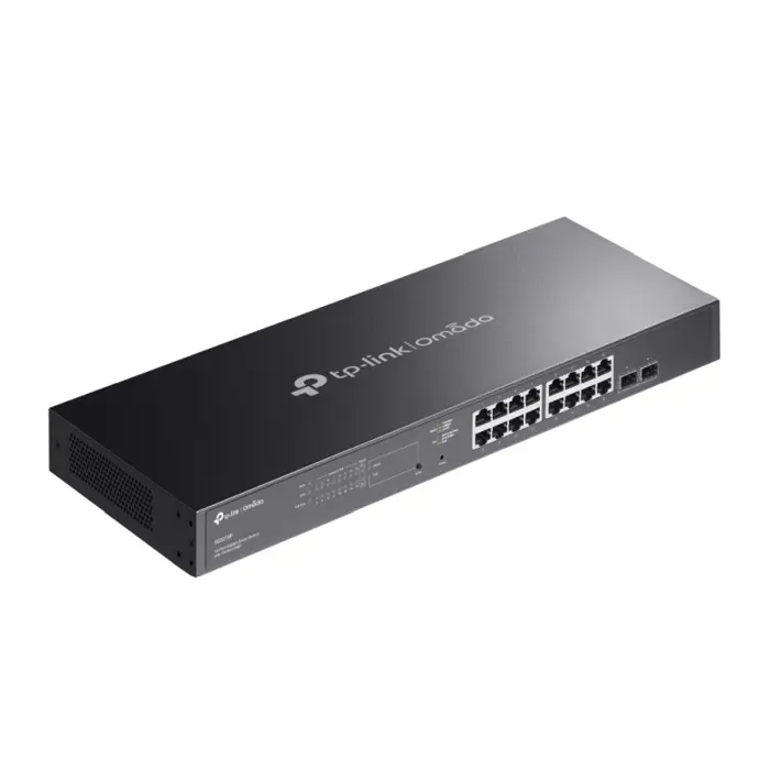 TP-Link Omada JetStream 18-port Gigabit PoE+ upravljiv preklopnik (Switch), 16×G-LAN PoE+, 2×SFP Gigabit, IPv6, 1U 19" rack-mount kućište (150W)