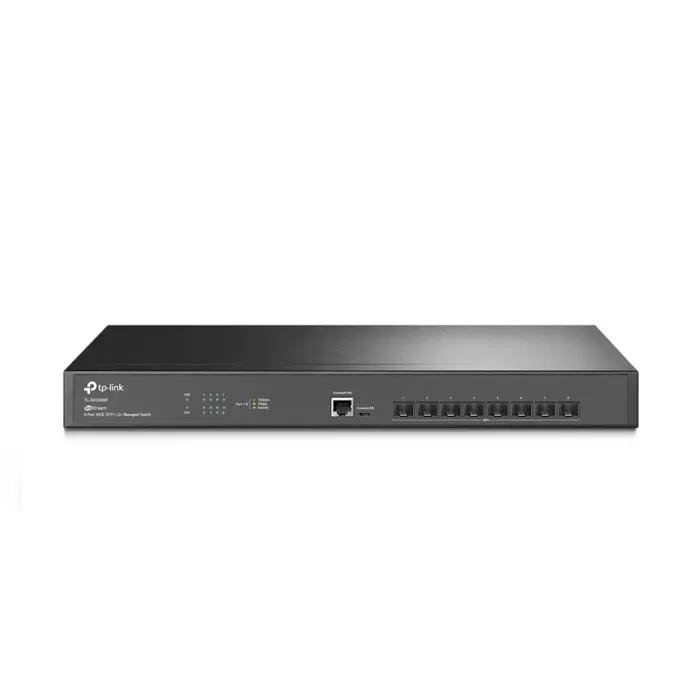 TP-Link Omada JetStream 8-Port 10GE SFP+ L2+ Managed preklopnik, 8×10G SFP+, RJ45/Micro-USB Console Port, 1U 19" Rack-mount