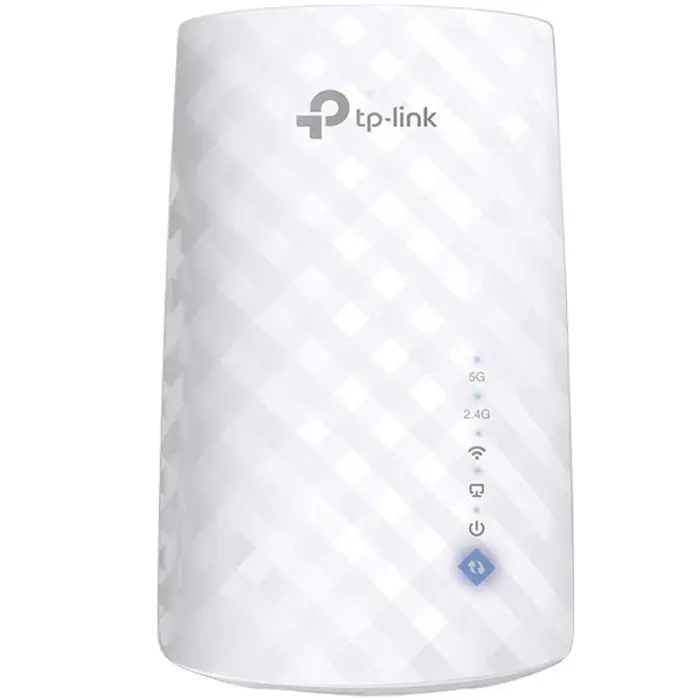 TP-Link RE190 AC750 Wi-Fi Range Extender, Wall Plugged, 433Mbps at 5GHz + 300Mbps at 2.4GHz, 802.11ac/a/b/g/n, WPS and Reset button, 3 internal antennas , intelligent Signal light, OneMesh, RE190-AS