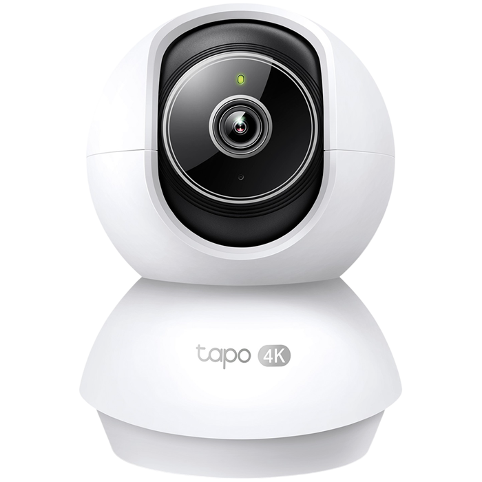 TP-Link Tapo C250 Pan/Tilt AI Home Security Wi-Fi Camera, 4K 8MP (3840x2160), 2.4 GHz, Pan/Tilt, Smart AI Detection and Notifications (motion, people, pets, cars, baby crying, abnormal sound), AI Sma