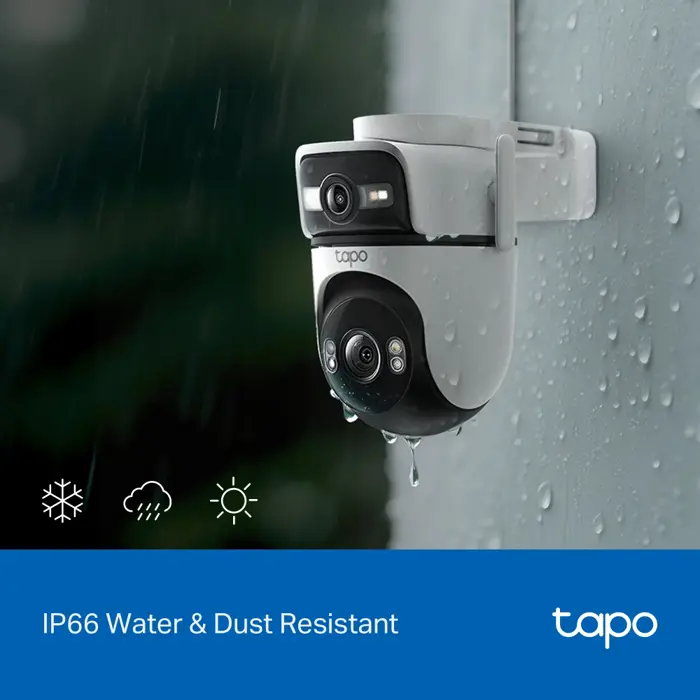 TP-Link Tapo C545D 2K 3MP (2304 x 1296 px), 360°/130° Pan/Tilt, H.264, Color Night Vision, microSD/RJ45 portovi, dvosmjerni audio, detekcija pokreta, IP66, Wi-Fi, Tapo app, Tapo C545D-LS