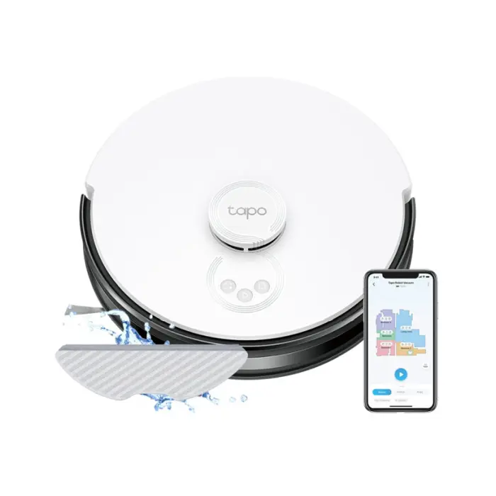 TP-Link Tapo RV30 robotski usisivač i perač, LiDAR+Gyro Navigation, 5000 mAh, 400ml Dustbin, 300ml Water Tank, WiFi/Bluetooth, Home/Alexa, Tapo APP