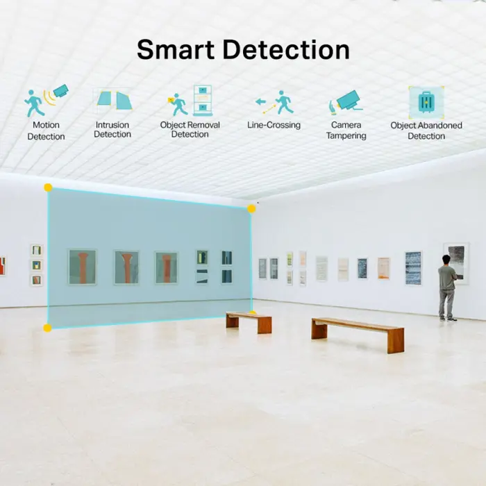 TP-Link vanjska IP Dome Full color HD kamera, H.265+ video, 4MP, 4mm leća, RJ45, PoE, microSD, Night Vision, detekcija pokreta, vodootporna IK10/IP67, VIGI app, VIGI C240-4