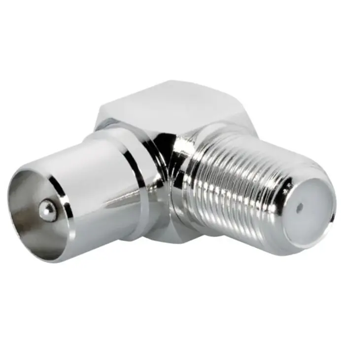 Transmedia Adapter IEC plug to F-jack, High quality version, 100pcs, TRN-FF18-WHL