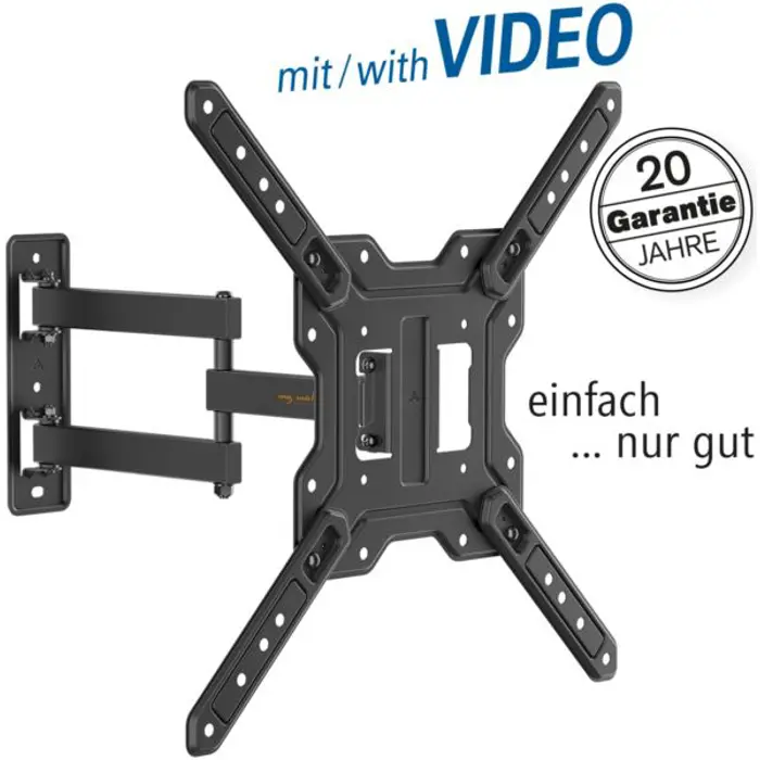 Transmedia Swivel premium TV wall mount, 23" - 65", Black, TRN-HEG6-L