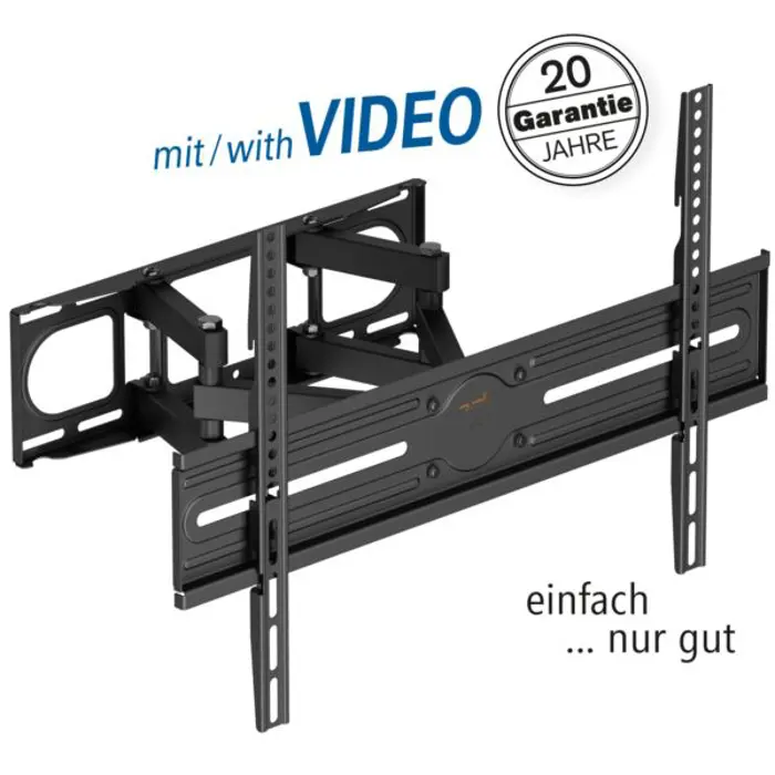 Transmedia Swivel TV Wall Mount, 37" - 80", Black, TRN-HEG7-L