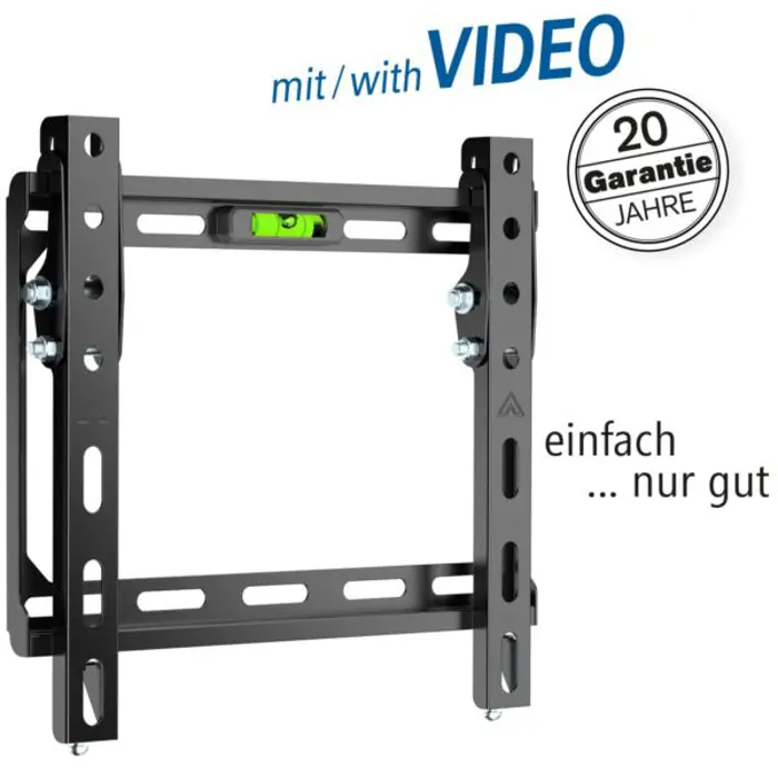 Transmedia Tiltable ultra-slim TV wall mount, 13" - 43", Black, TRN-HEG2-L