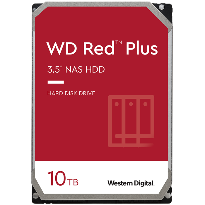 Tvrdi disk HDD NAS WD Red Plus (3.5, 10TB, 256MB, 7200 RPM, SATA 6 Gb/s)