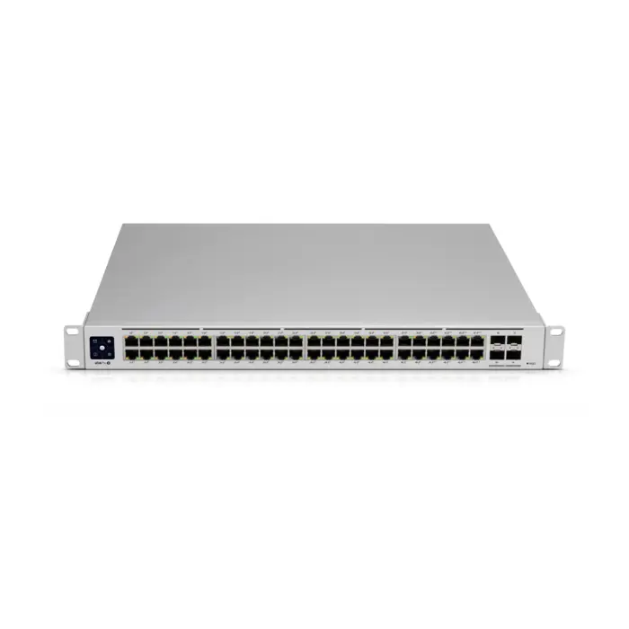 Ubiquiti UniFi Managed 48-port Gigabit PoE+ Switch, 40-port PoE+, 8-port PoE++, 4×10G SFP+, Touchscreen LCD, Rackmount, 600W (USW-PRO-48-POE-Gen2), 51626