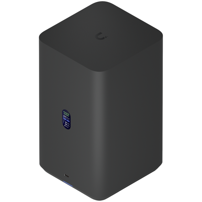 Ubiquiti UniFi UNAS-2-B-EU Network Attached Storage with (2) 3.5inch HDD bays, 2.5 GbE networking, USB-C connectivity, and an included PoE++ adapter, all in a compact footprint, black, UNAS-2-B-EU