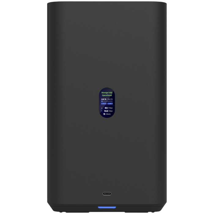 Ubiquiti UniFi UNAS-2-B-EU Network Attached Storage with (2) 3.5inch HDD bays, 2.5 GbE networking, USB-C connectivity, and an included PoE++ adapter, all in a compact footprint, black, UNAS-2-B-EU