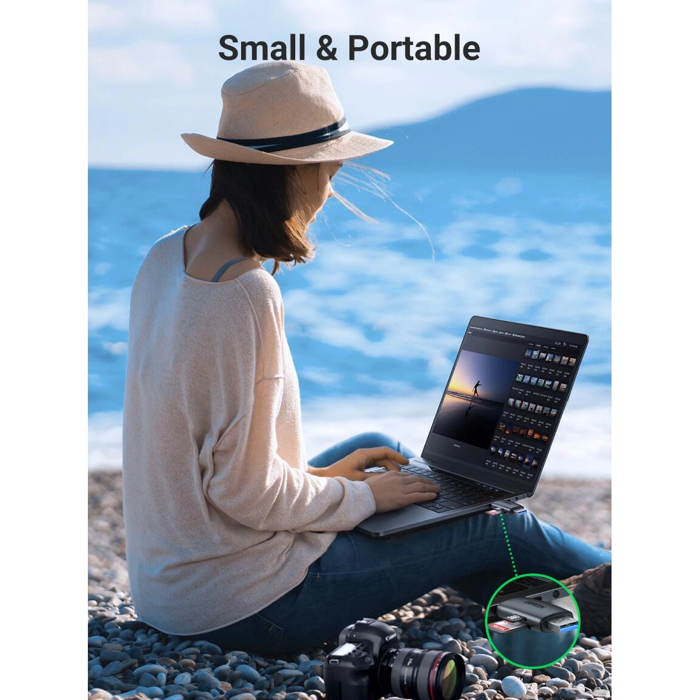 UGREEN čitač memorijskih kartica USB-C + A, TF/SD kartice, crni, 66326