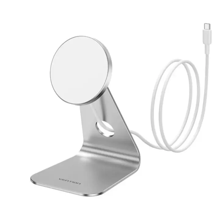 Vention 15W Magnetic Wireless Charger Stand with MagSafe 1M Silver, VEN-FGHIF