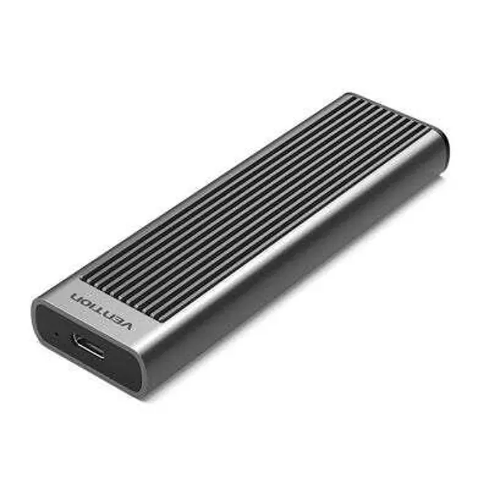 Vention M.2 NVMe SSD Enclosure (USB 3.1 Gen 2-C) with Heat Sink Gray Aluminum Alloy Type, VEN-KPKH0