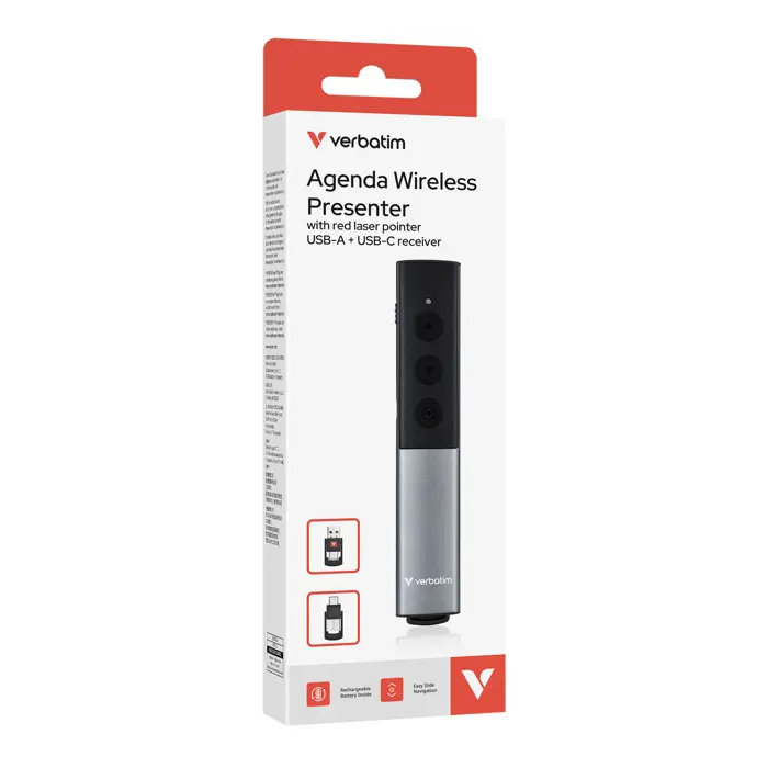 Verbatim Agenda bežični prezenter Wireless Presenter with Red Laser Pointer, V032366