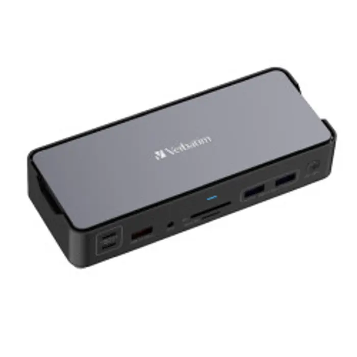 Verbatim CDS-15 portni USB-C Pro Docking Station 2 x HDMI | DP | RJ45 | USB-A 3.1 | 2 x USB-A 3.0 | USB-A 2.0 | 2 x USB-C® 3.1 | SD | microSD | Audio | USB-C PD | USB-C Host, V032171