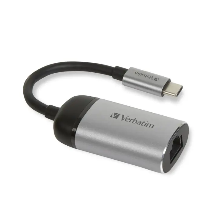 Verbatim USB-C na gigabitni ethernet adapter, aluminijsko kućište, 10cm kabel
