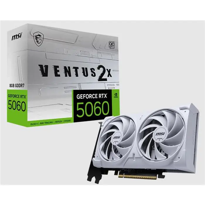 VGA MSI RTX 5060 8G VENTUS 2X OC WHITE, 912-V537-003