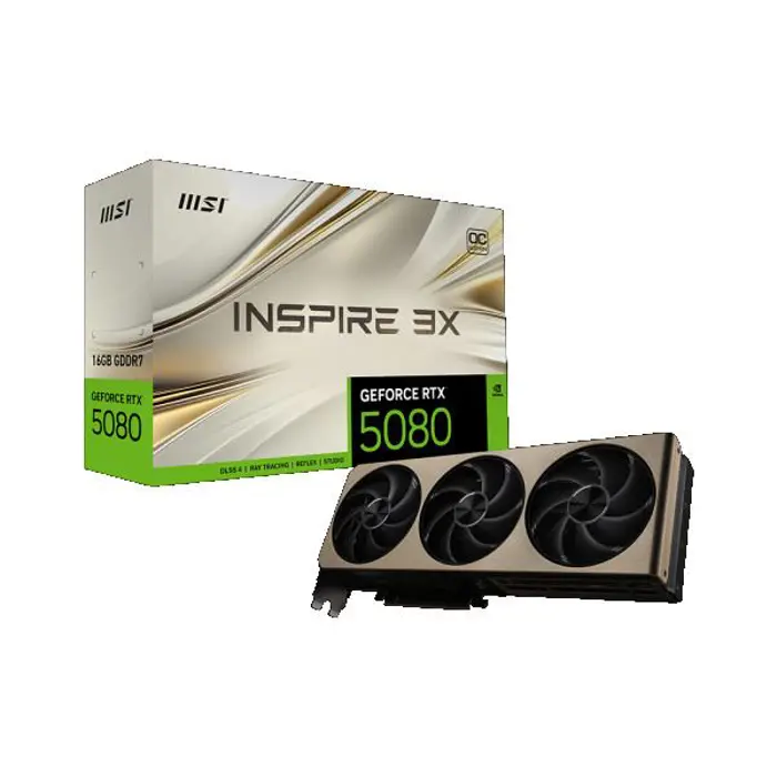 VGA MSI RTX 5080 16G INSPIRE 3X OC, 912-V531-064