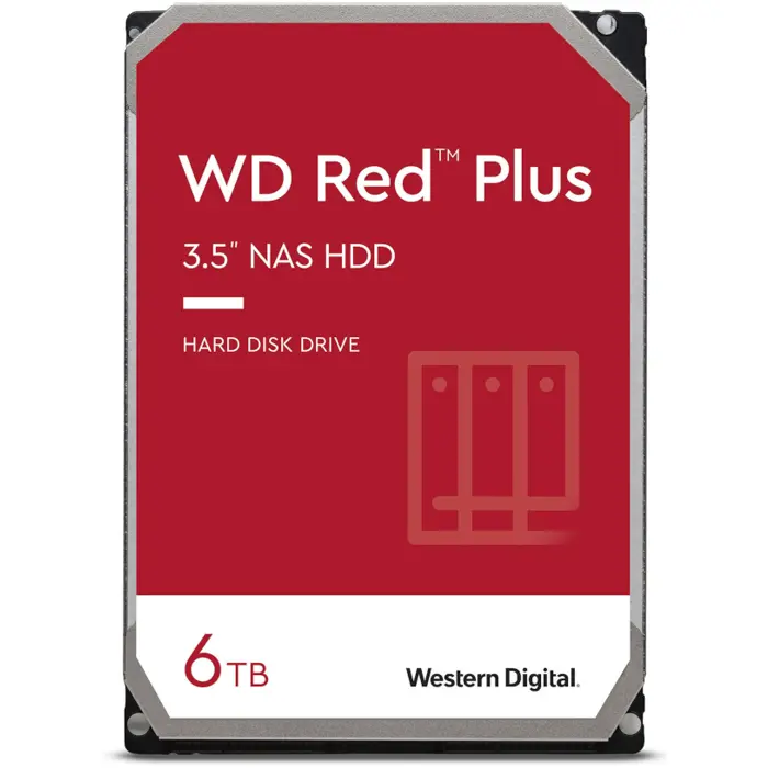 WD Red Plus WD60EFPX 6TB, 3,5", 256MB, 5400 rpm, WD60EFPX