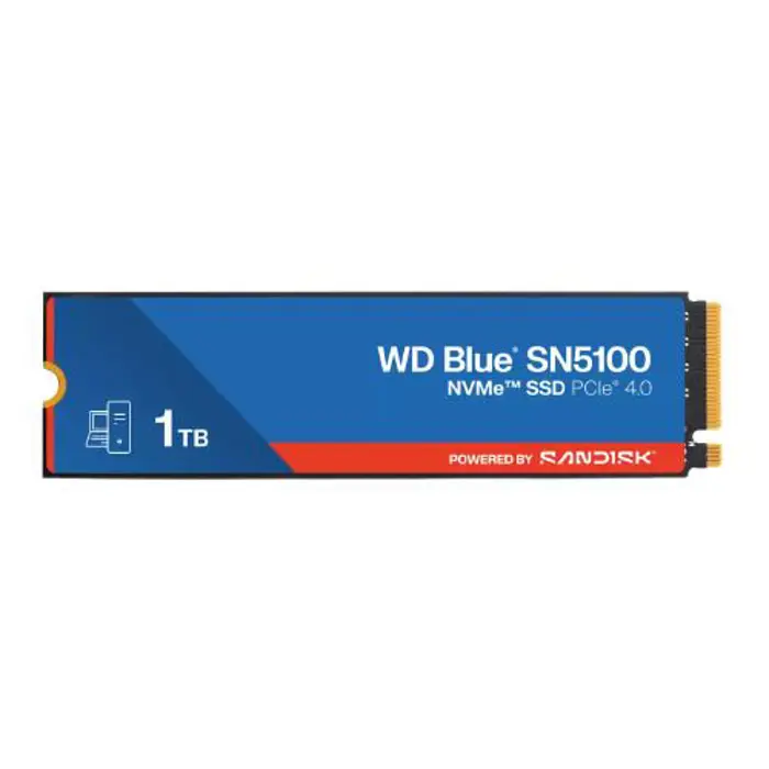 Western Digital 1 TB M.2 SSD, Blue SN5100 Gen. 4x4, WDC-WDS100T5B0E